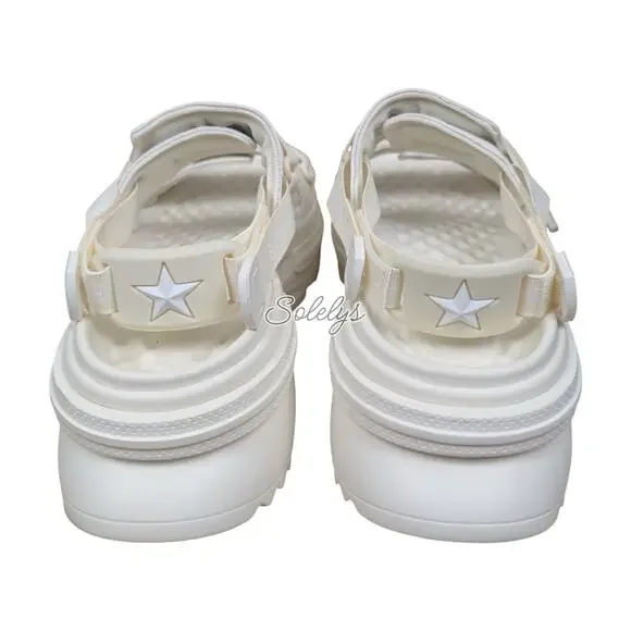 Converse All Star Run Star Utility CX Casual Strap Sandal Egret Mens 7 Womens 8 - Picture 3 of 10